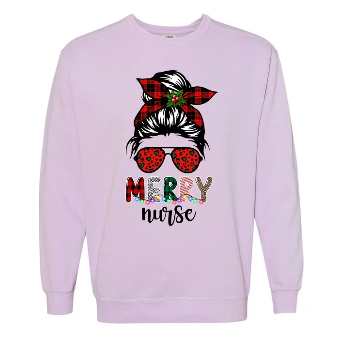 Cute Merry Nurse Christmas Garment-Dyed Sweatshirt