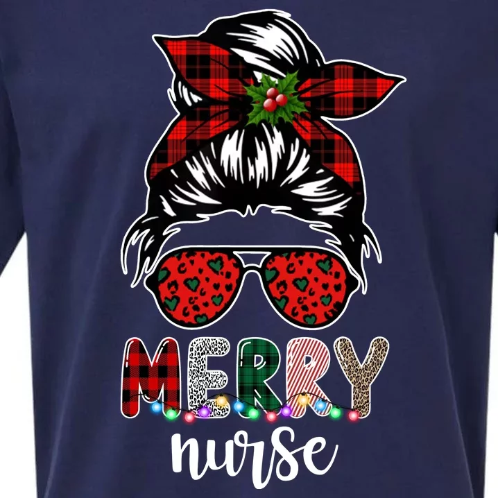 Cute Merry Nurse Christmas Sueded Cloud Jersey T-Shirt