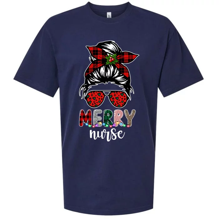 Cute Merry Nurse Christmas Sueded Cloud Jersey T-Shirt