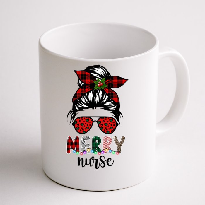 Cute Merry Nurse Christmas Front & Back Coffee Mug