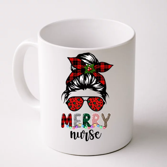 Cute Merry Nurse Christmas Front & Back Coffee Mug