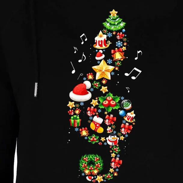 Christmas Musical Note Music Lover Teacher Sing Carols Xmas Womens Funnel Neck Pullover Hood