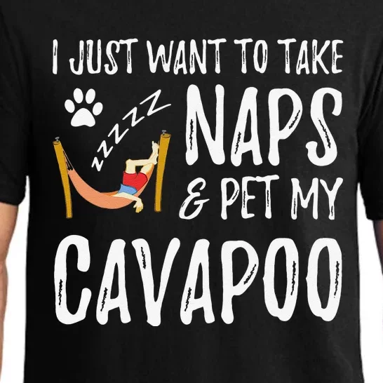 Cavapoo Mom Nap Funny Dog Mom Gift Idea Pajama Set