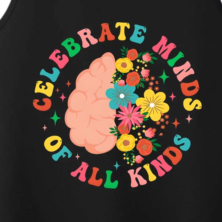 Celebrate Minds Of All Kinds Floral Performance Tank