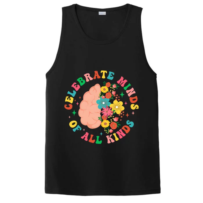 Celebrate Minds Of All Kinds Floral Performance Tank