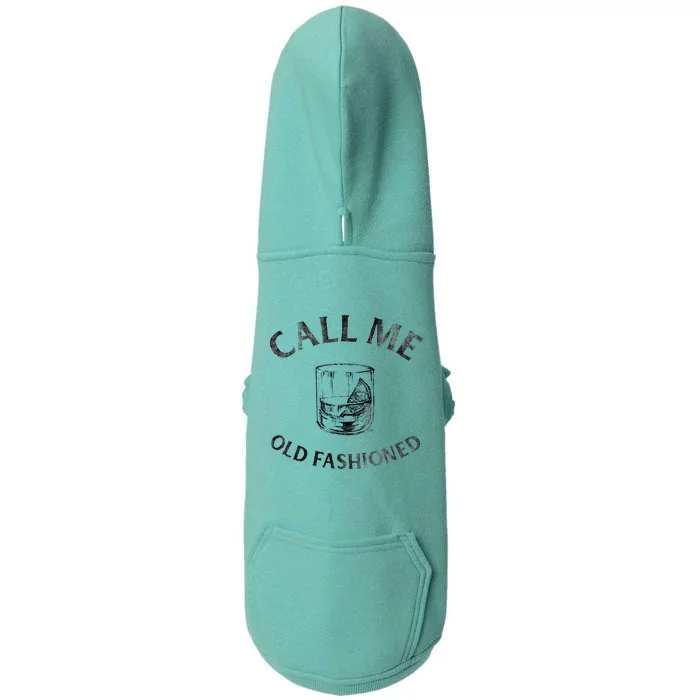 Call Me Old Fashionedcocktail Glass Doggie 3-End Fleece Hoodie