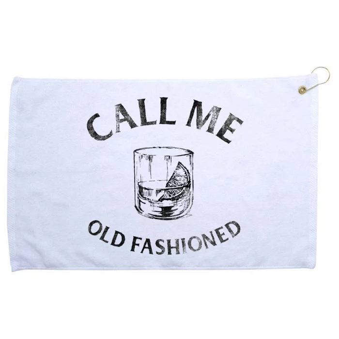 Call Me Old Fashionedcocktail Glass Grommeted Golf Towel