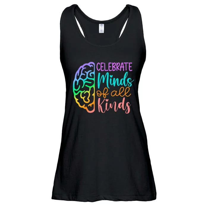 Celebrate Minds Of All Kinds Neurodiversity Autism Awareness Ladies Essential Flowy Tank