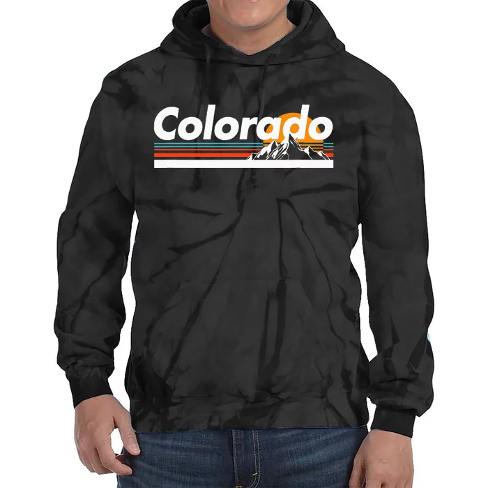 Colorado Mountain Outdoor Retro Landscape Tie Dye Hoodie