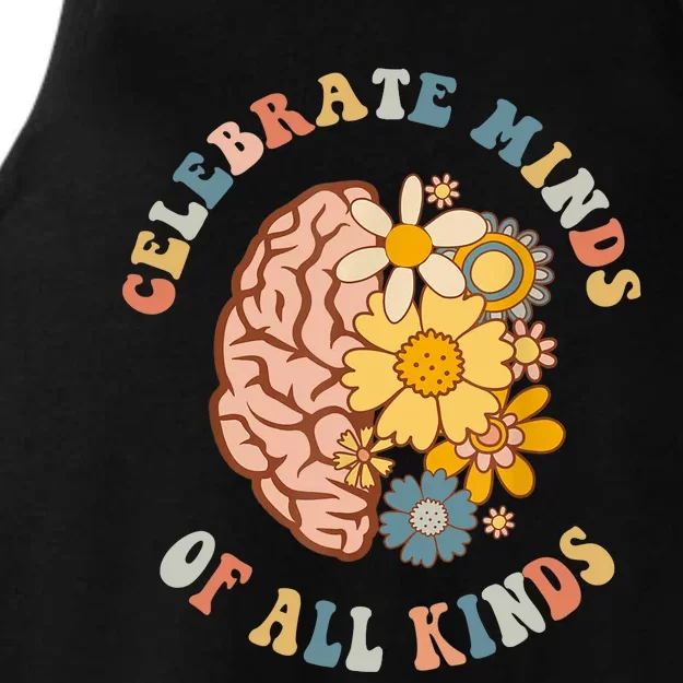 Celebrate Minds Of All Kinds Neurodiversity Autism Ladies Tri-Blend Wicking Tank