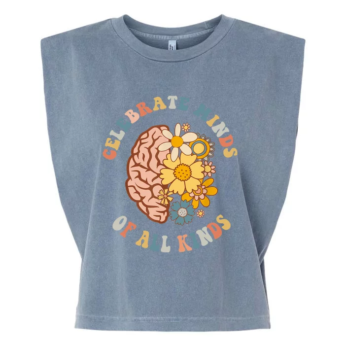 Celebrate Minds Of All Kinds Neurodiversity Autism Garment-Dyed Women's Muscle Tee