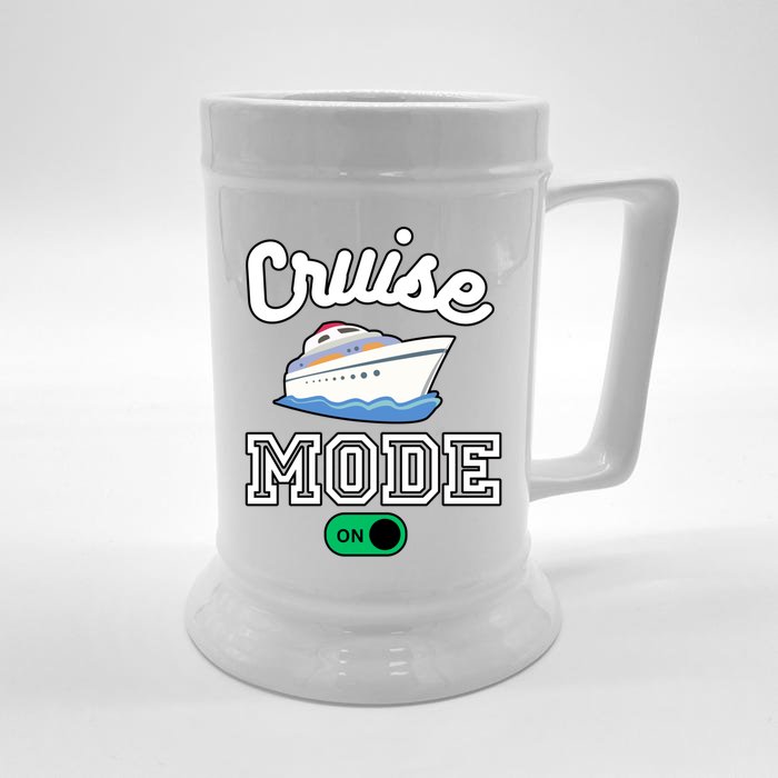 Cruise Mode On Ship Boat Vacation Funny Summer Vacation Gift Front & Back Beer Stein