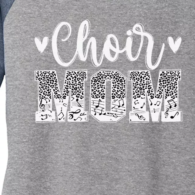 Choir Mom Of A Choir Member Leopard Choir Mother Women's Tri-Blend 3/4-Sleeve Raglan Shirt