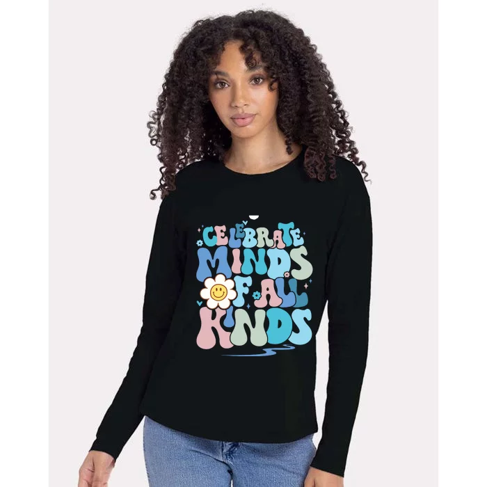 Celebrate Minds Of All Kinds Neurodiversity Womens Cotton Relaxed Long Sleeve T-Shirt