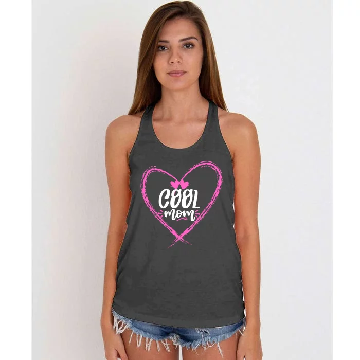 Cool Moms Official Club Member Funny Cute Women's Knotted Racerback Tank