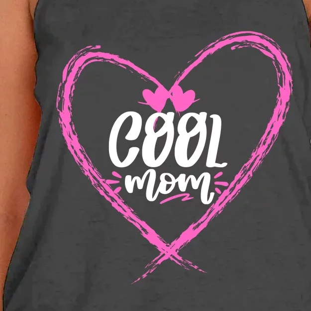 Cool Moms Official Club Member Funny Cute Women's Knotted Racerback Tank