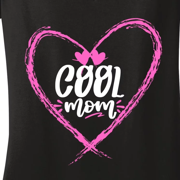 Cool Moms Official Club Member Funny Cute Women's V-Neck T-Shirt