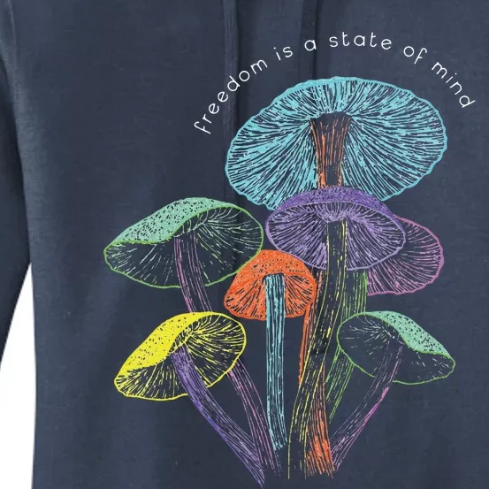 Colourful mushrooms of imagination Women's Pullover Hoodie