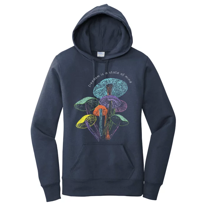 Colourful mushrooms of imagination Women's Pullover Hoodie