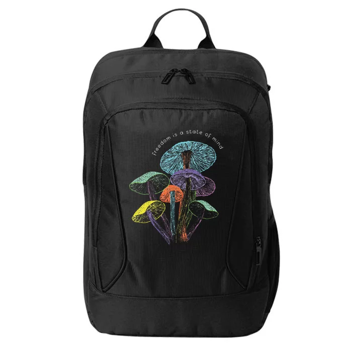 Colourful Mushrooms Of Imagination City Backpack