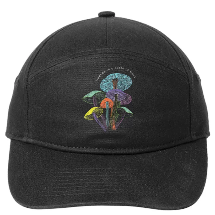 Colourful Mushrooms Of Imagination 7-Panel Snapback Hat