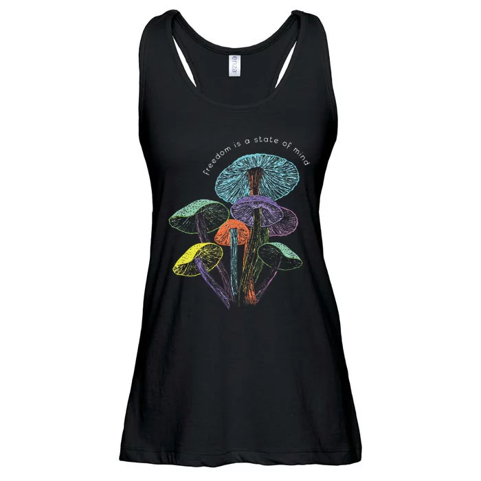 Colourful Mushrooms Of Imagination Ladies Essential Flowy Tank