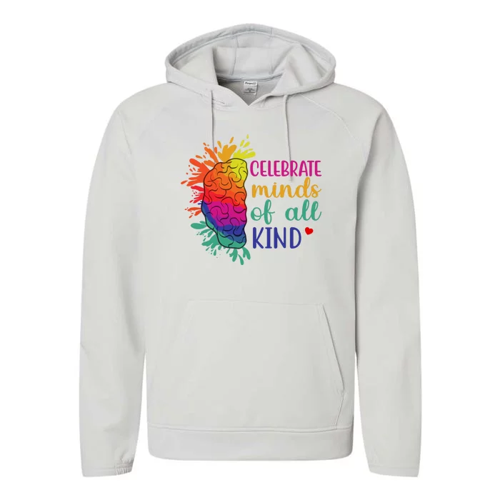 Celebrate Minds Of All Kind Neurodiversity Brain Performance Fleece Hoodie