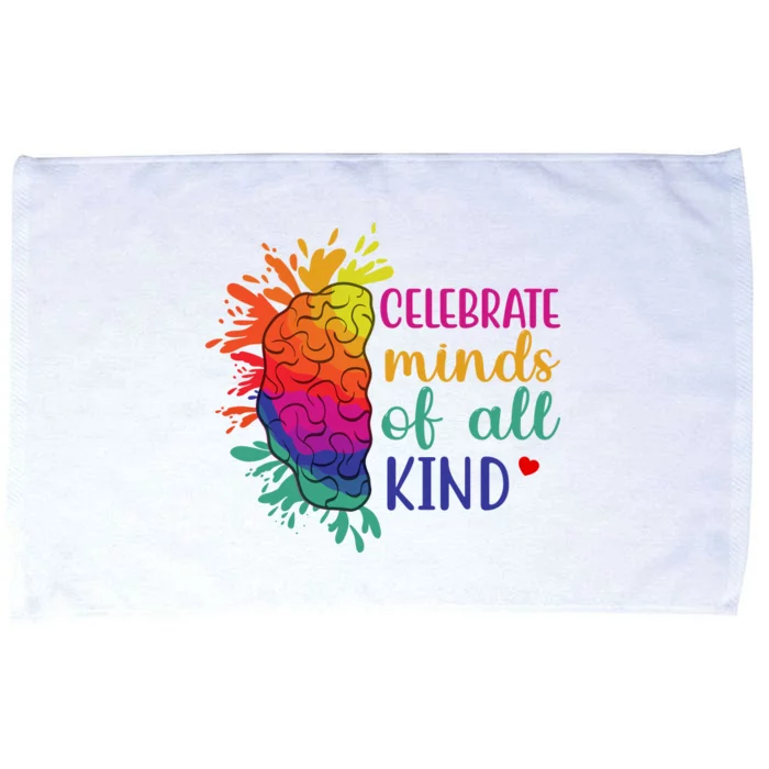 Celebrate Minds Of All Kind Neurodiversity Brain Microfiber Hand Towel