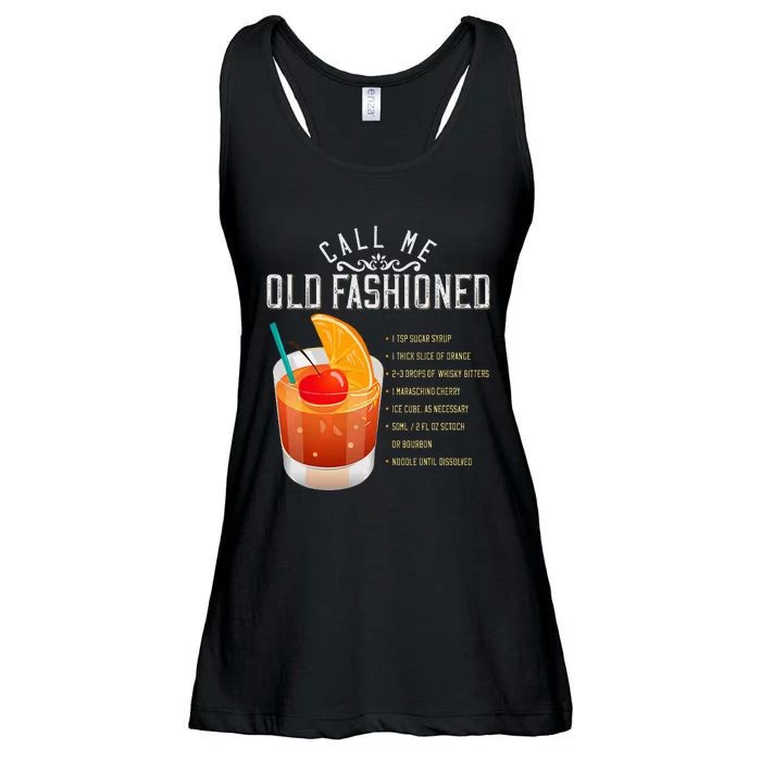 Call Me Old Fashioned Whiskey Cocktail Drinking Ladies Essential Flowy Tank