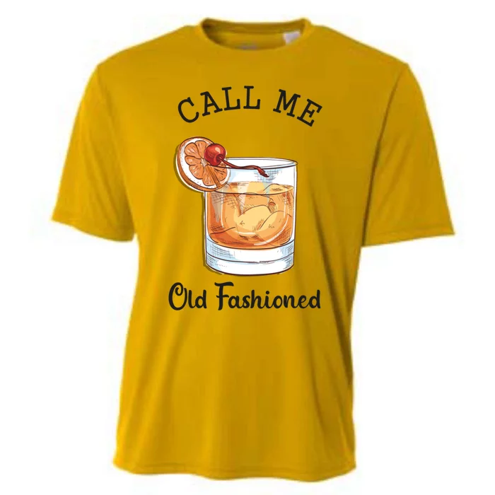 Call Me Old Fashioned Whiskey Wisconsin Funny Vintage Cooling Performance Crew T-Shirt