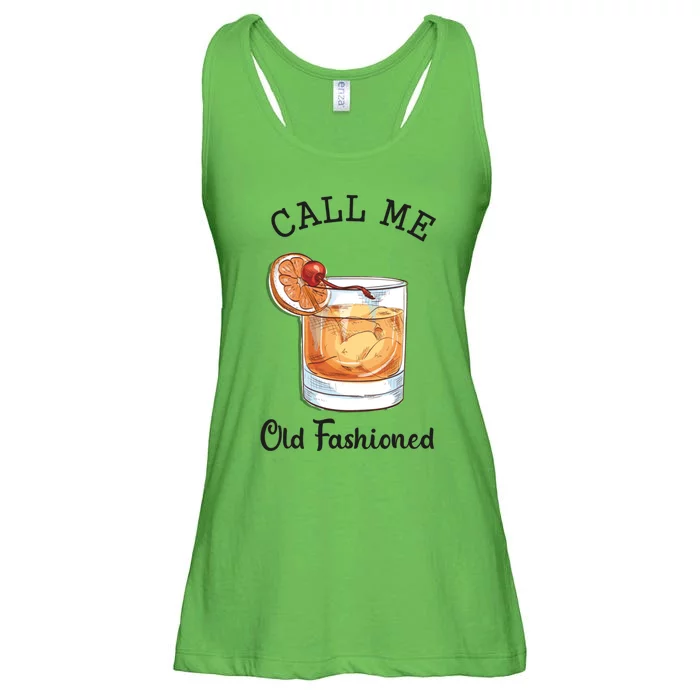 Call Me Old Fashioned Whiskey Wisconsin Funny Vintage Ladies Essential Flowy Tank