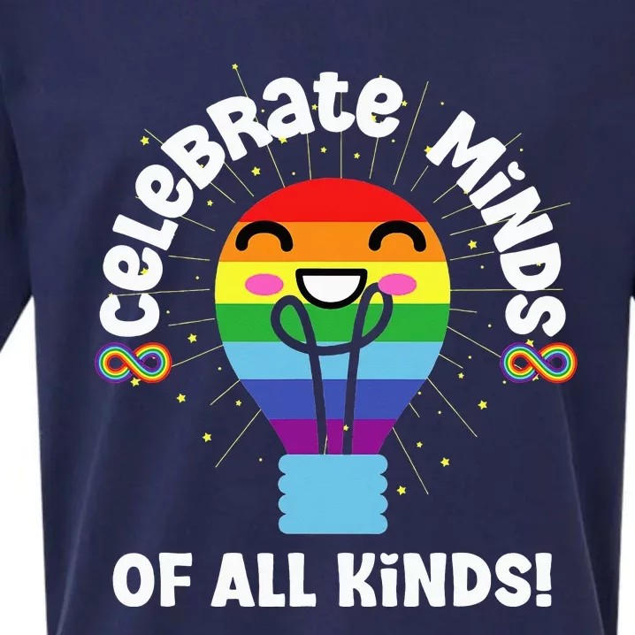 Celebrate Minds of All Kinds Red Instead Autism Sueded Cloud Jersey T-Shirt