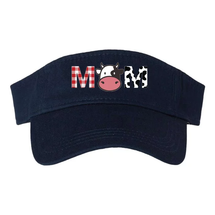 Cow Mom Or Dad Birthday Farm Birthday Party Valucap Bio-Washed Visor