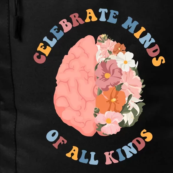 Celebrate Minds Of All Kinds Floral Brain Daily Commute Backpack