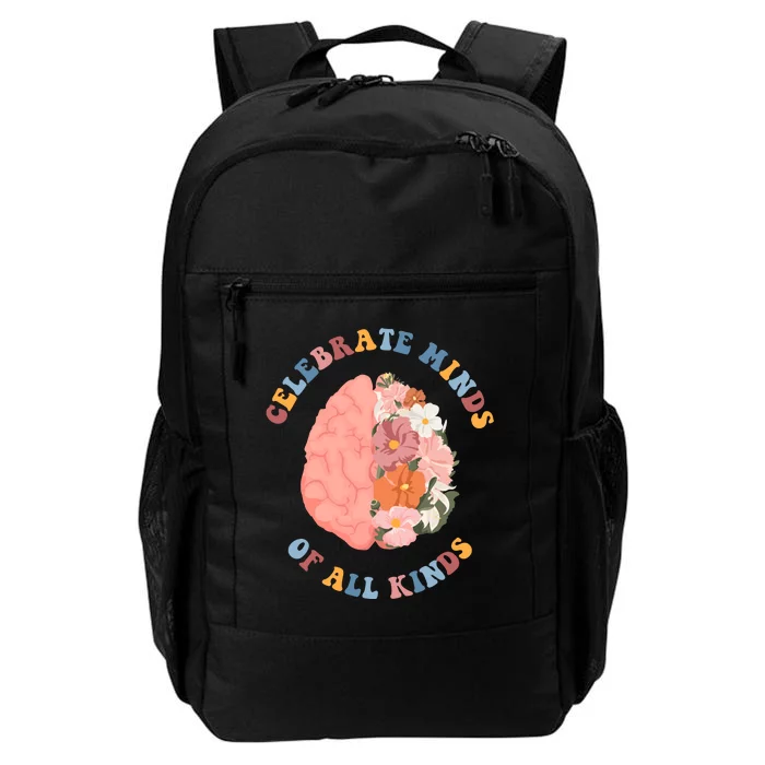 Celebrate Minds Of All Kinds Floral Brain Daily Commute Backpack