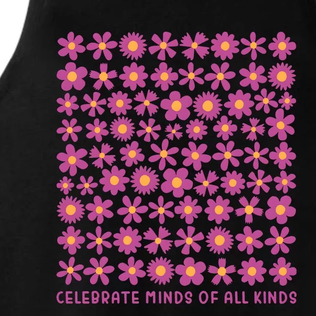 Celebrate Minds Of All Kinds Autism Awareness Ladies Tri-Blend Wicking Tank