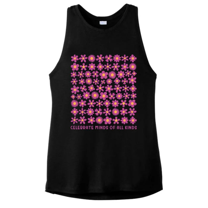 Celebrate Minds Of All Kinds Autism Awareness Ladies Tri-Blend Wicking Tank