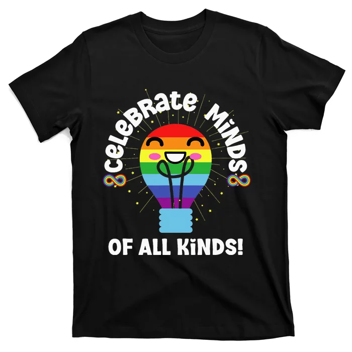 Celebrate Minds of All Kinds Red Instead Autism T-Shirt