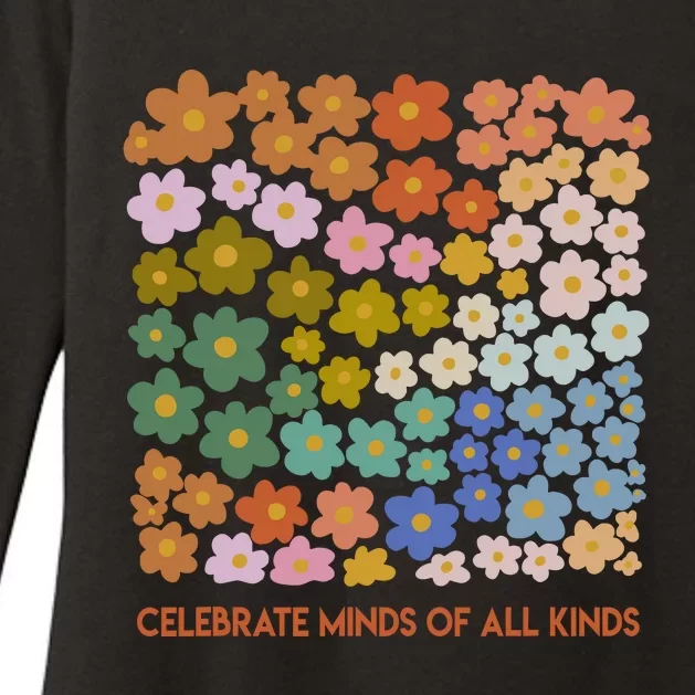 Celebrate Minds Of All Kinds Flowers Neurodiversity Autism Womens CVC Long Sleeve Shirt