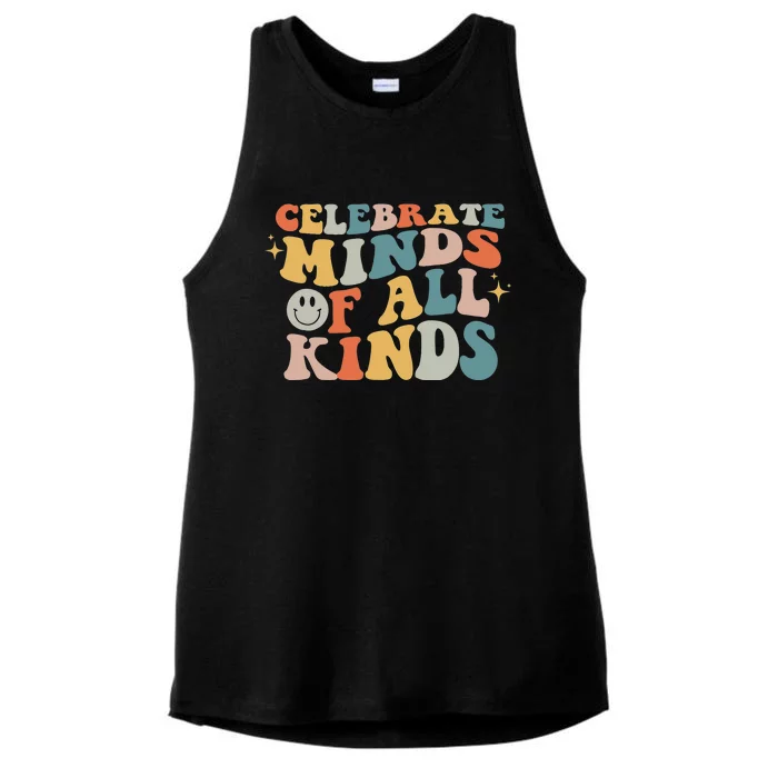 Celebrate Minds Of All Kinds Neurodiversity Autism Awareness Ladies Tri-Blend Wicking Tank