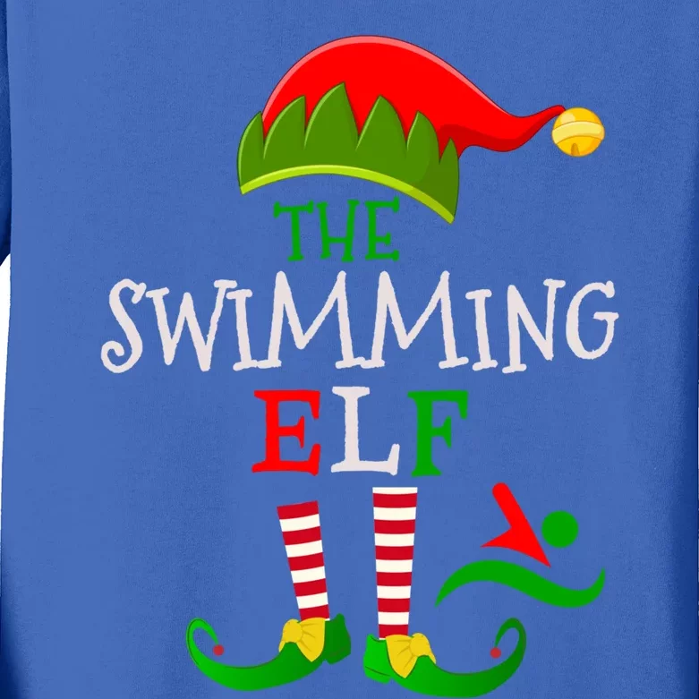 Christmas Matching Outfit For Holiday Party The Swimming Gift Kids Long Sleeve Shirt