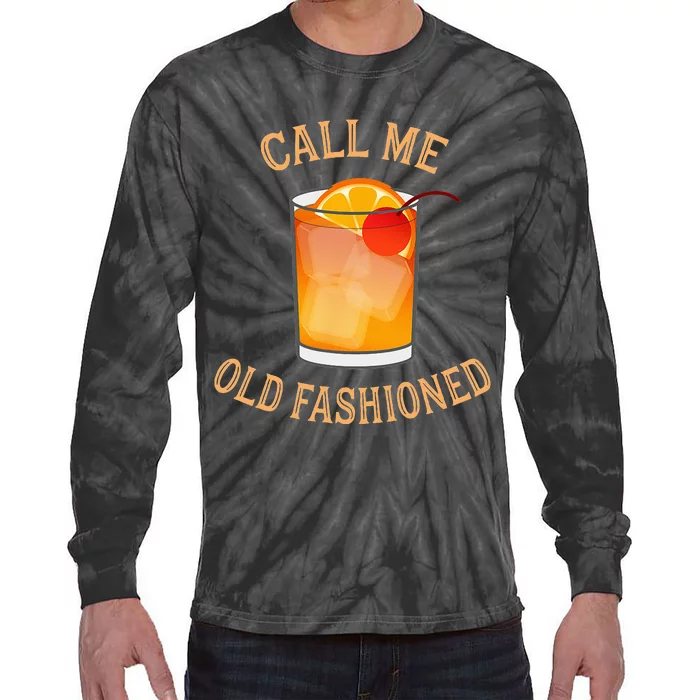 Call Me Old Fashioned Bartender Classic Cocktail Mixologist Tie-Dye Long Sleeve Shirt