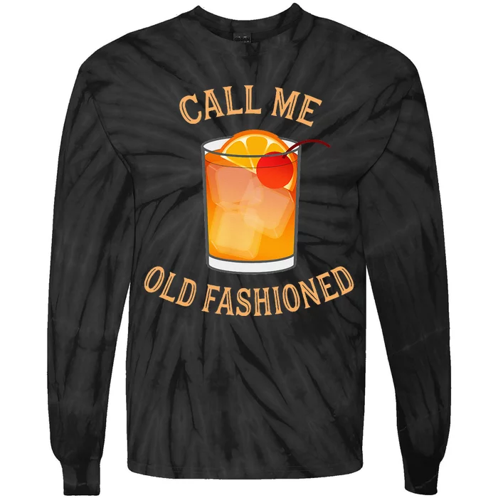 Call Me Old Fashioned Bartender Classic Cocktail Mixologist Tie-Dye Long Sleeve Shirt