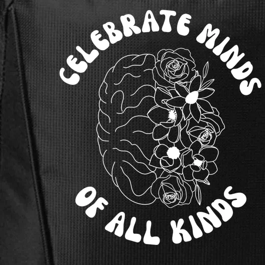 Celebrate Minds Of All Kinds Floral Brain City Backpack