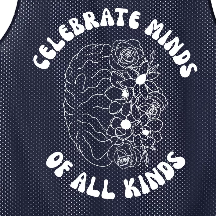 Celebrate Minds Of All Kinds Floral Brain Mesh Reversible Basketball Jersey Tank