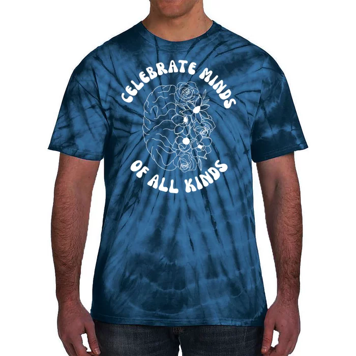 Celebrate Minds Of All Kinds Floral Brain Tie-Dye T-Shirt