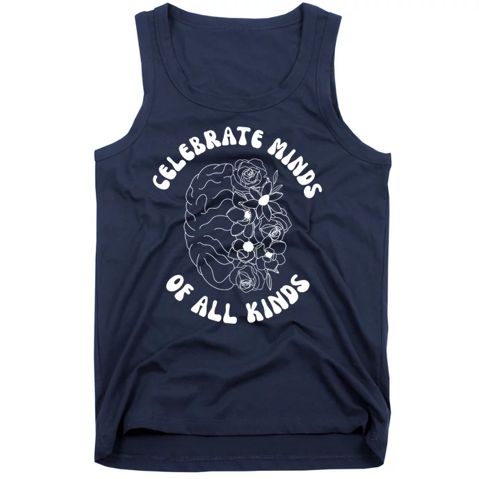 Celebrate Minds Of All Kinds Floral Brain Tank Top