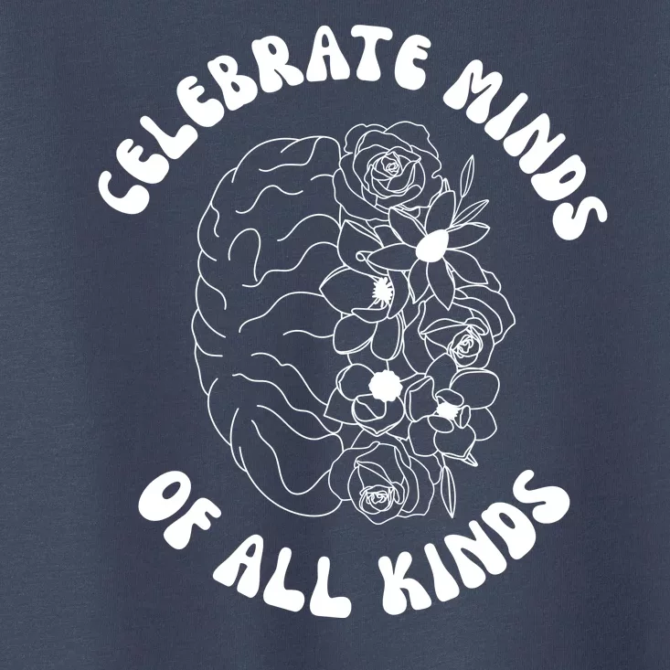 Celebrate Minds Of All Kinds Floral Brain Toddler T-Shirt