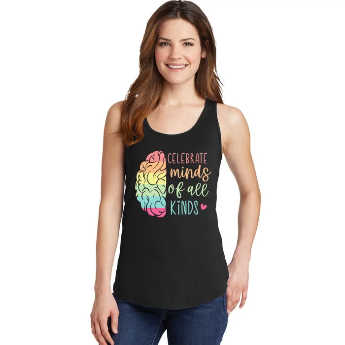 Celebrate Minds Of All Kinds Autism Awareness Ladies Essential Tank