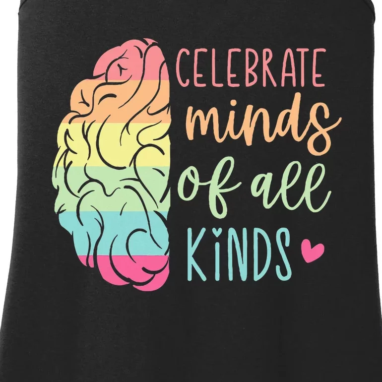 Celebrate Minds Of All Kinds Autism Awareness Ladies Essential Tank